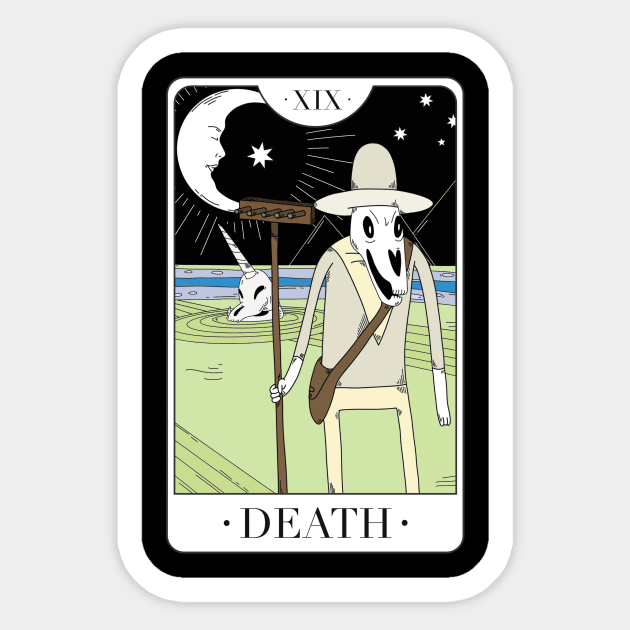 Death - adventure time tarot card Sticker by kvothewordslinger